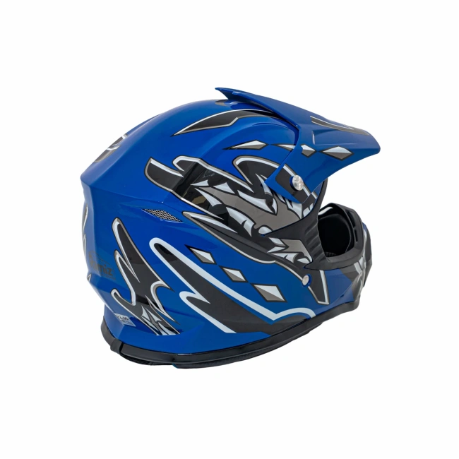 Kask crossowy Enduro  - niebieski