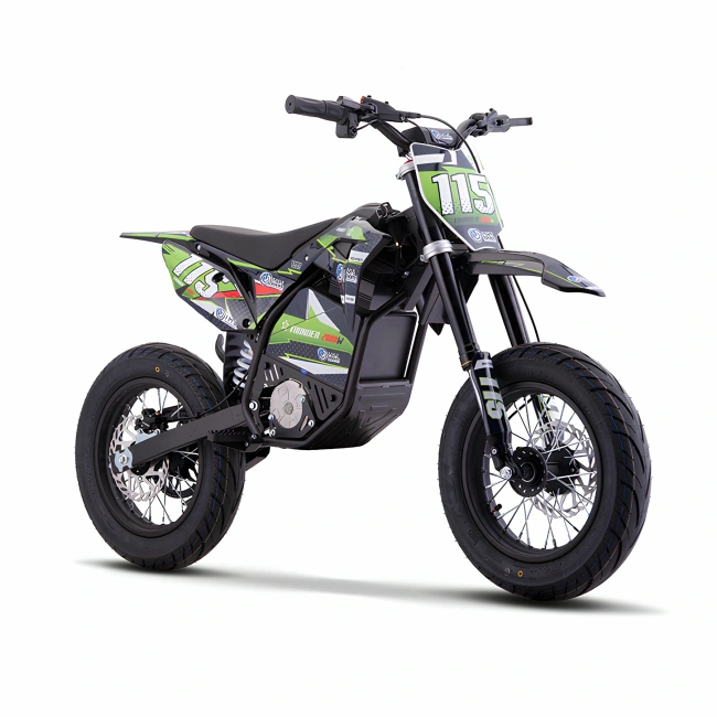 Mini cross elektryczny  HP 5E 2000W - super-moto  - koła 14/12 - zielony