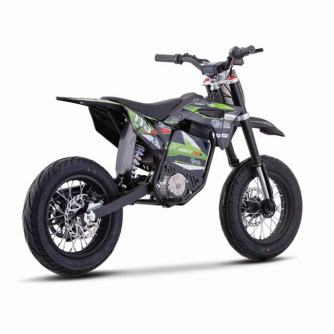 Mini cross elektryczny  HP 5E 2000W - super-moto  - koła 14/12 - zielony
