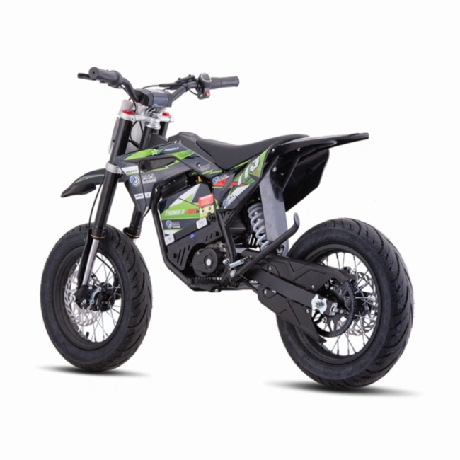 Mini cross elektryczny  HP 5E 2000W - super-moto  - koła 14/12 - zielony