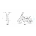 Mini motor elektryczny HP 1E - 250W - niebieski - 20km/h - dla dzieci 3+