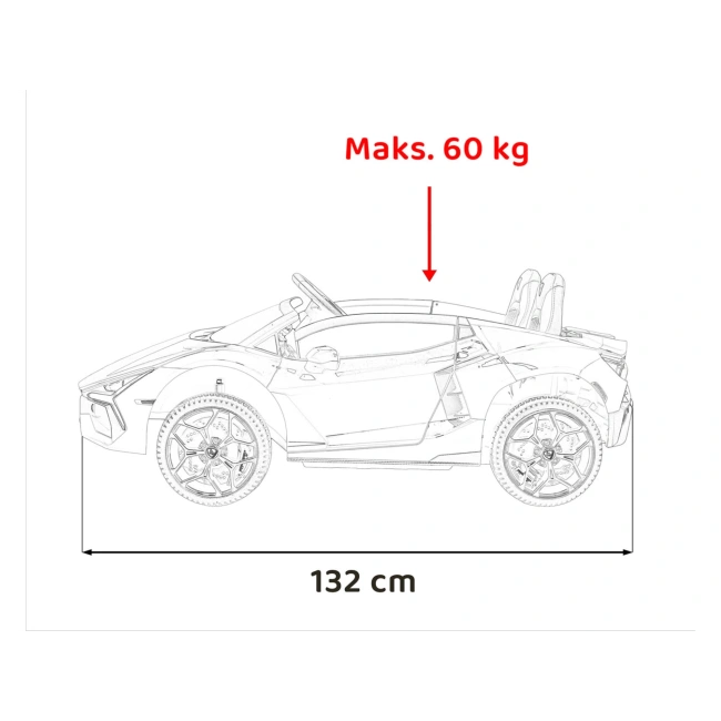 Autko na akumulator Lamborghini Revuelto XL STRONG - 200W - 15km/h - białe