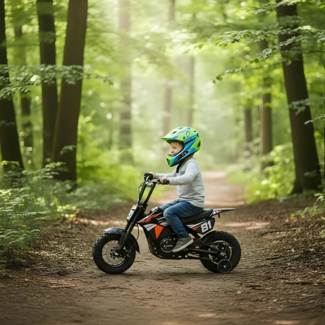Mini motorek elektryczny E-Superbike - prędkość 20km/h - pomarańczowy
