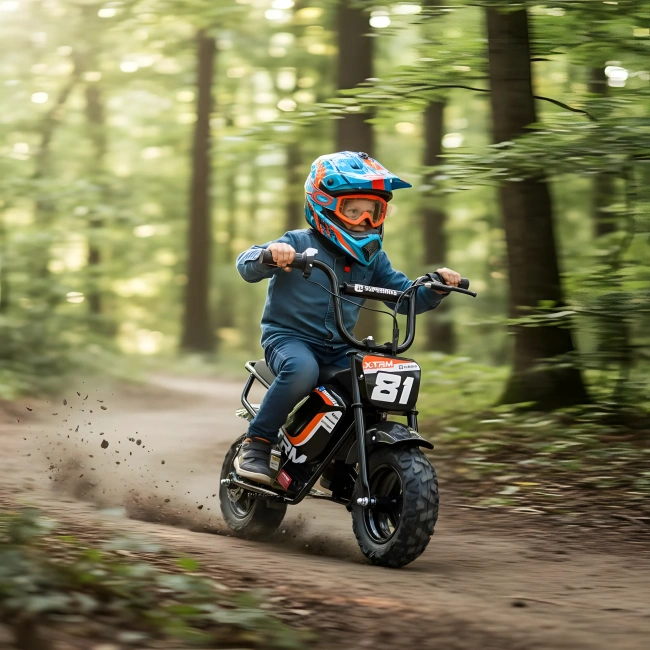 Mini motorek elektryczny E-Superbike - prędkość 20km/h - pomarańczowy