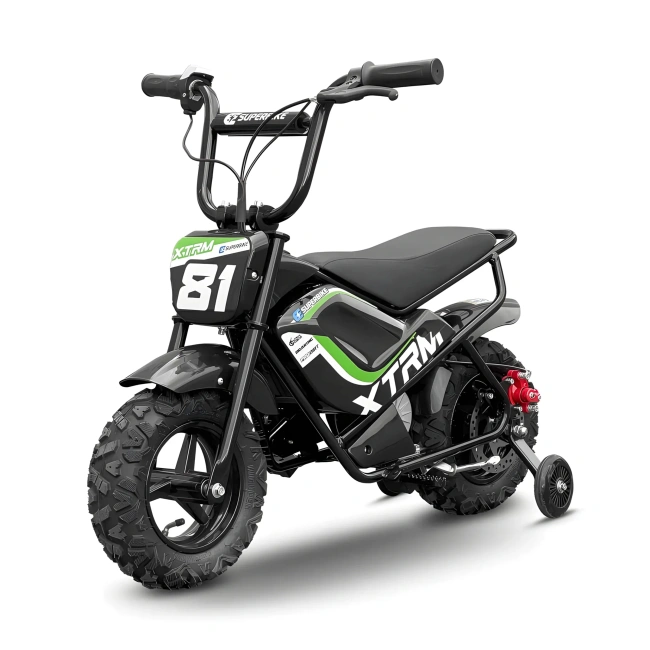 Mini motorek elektryczny E-Superbike - prędkość max 20km/h - zielony