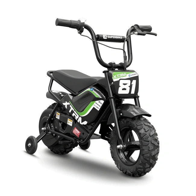 Mini motorek elektryczny E-Superbike - prędkość max 20km/h - zielony