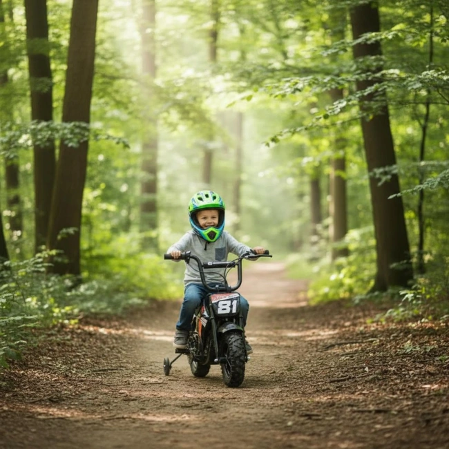 Mini motorek elektryczny E-Superbike - prędkość max 20km/h - zielony