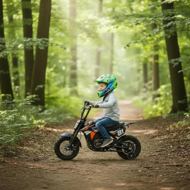 Mini motorek elektryczny E-Superbike - prędkość max 20km/h - zielony