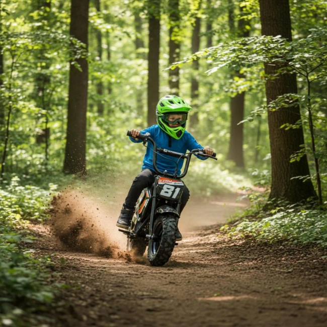 Mini motorek elektryczny E-Superbike - prędkość max 20km/h - zielony