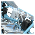 Mini gokart elektryczny off-road Kayo ES50 800W - niebieski
