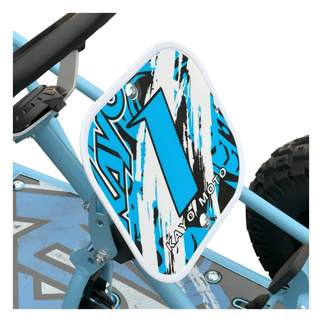 Mini gokart elektryczny off-road Kayo ES50 800W - niebieski