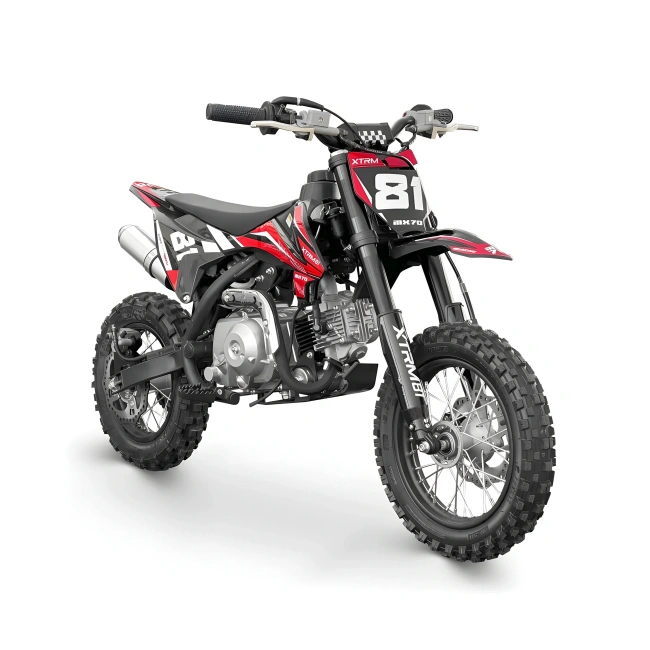 Mini cross spalinowy XTRM MX70 70cc - prędkość 60km/h - koła 12/10 - czerwony
