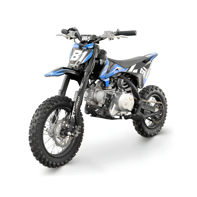 Mini cross spalinowy XTRM MX70 70cc - prędkość 60km/h - koła 12/10 - niebieski