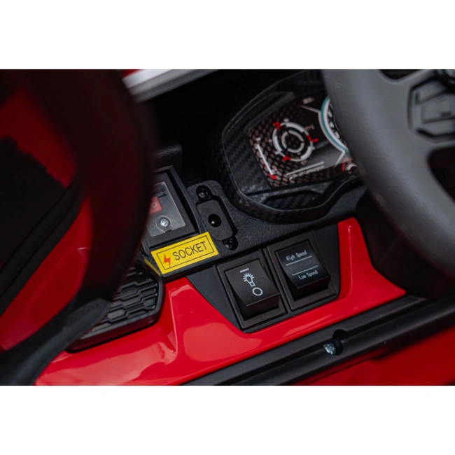 Autko na akumulator Lamborghini Revuelto XL STRONG - 200W - 15km/h - czerwony