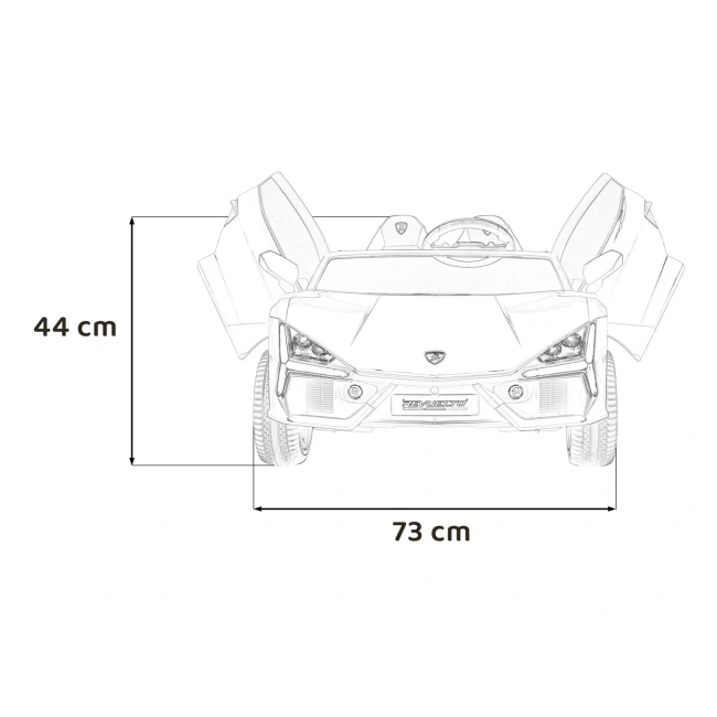 Autko na akumulator Lamborghini Revuelto XL STRONG - 200W - 15km/h - czerwony