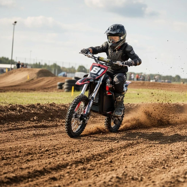 Cross elektryczny NRJ 5000W - koła 17/14 - niebieski