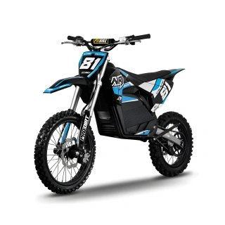 Cross elektryczny NRJ 5000W - koła 17/14 - niebieski