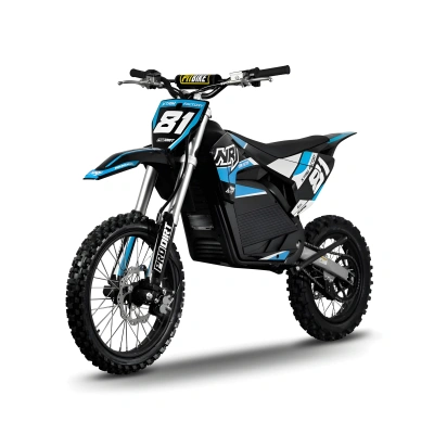 Cross elektryczny NRJ 5000W - koła 17/14 - niebieski