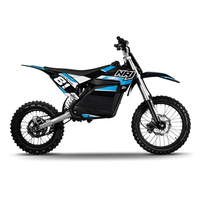 Cross elektryczny NRJ 5000W - koła 17/14 - niebieski