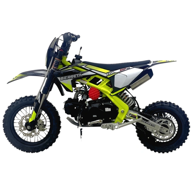 Mini cross enduro spalinowy EGL Berreta 110cc - koła 12/10 - prędkość 65km/h - limonkowy