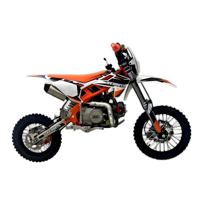 Cross enduro spalinowy EGL Berreta 125cc - koła 14/12 - prędkość 65km/h - pomarańczowy