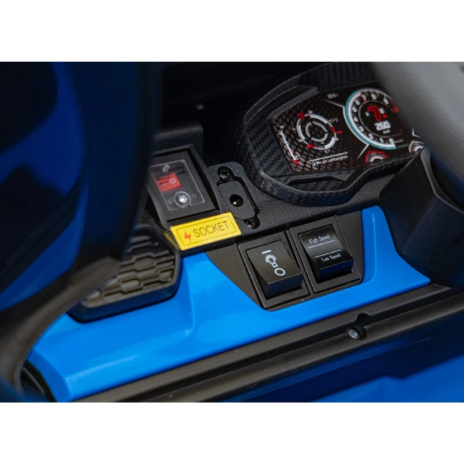 Autko na akumulator Lamborghini Revuelto XL STRONG - 200W - 15km/h - niebieski