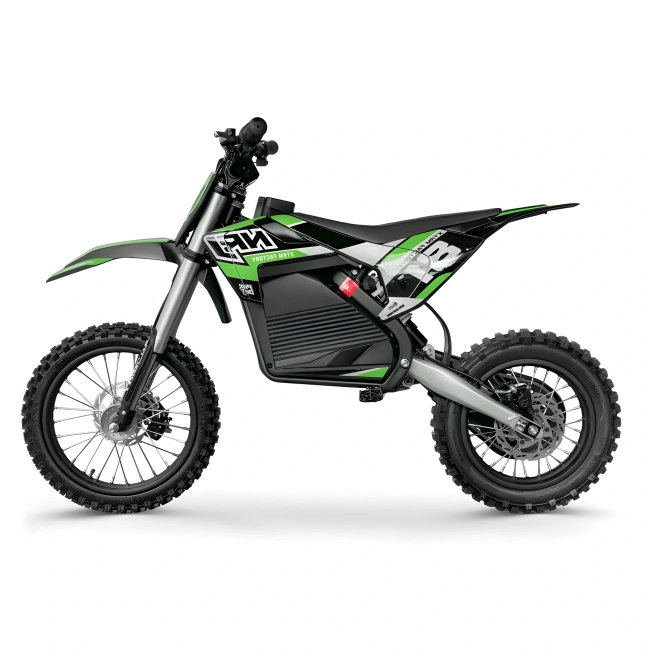 Mini cross pitbike elektryczny NRJ 2000W - koła 14/12 - zielony
