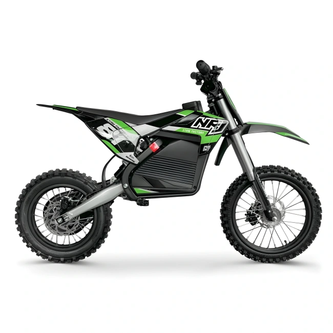 Mini cross pitbike elektryczny NRJ 2000W - koła 14/12 - zielony