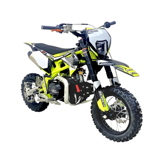 Mini cross enduro spalinowy EGL Berreta 110cc - koła 12/10 - prędkość 65km/h - limonkowy