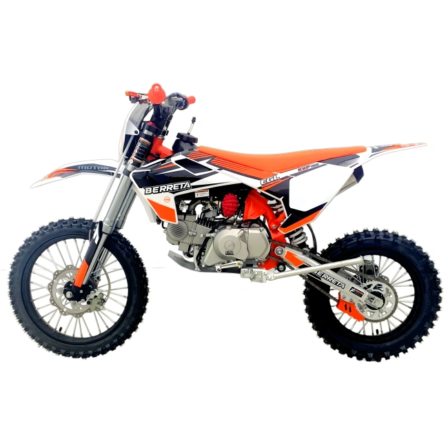 Cross enduro spalinowy EGL Berreta 150cc - koła 17/14 - pomarańczowy