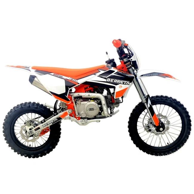 Cross enduro spalinowy EGL Berreta 150cc - koła 17/14 - pomarańczowy