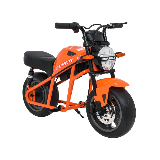 Motorek elektryczny dla dzieci 3, 4, 5 lat - Supermoto 300W - pomarańczowy