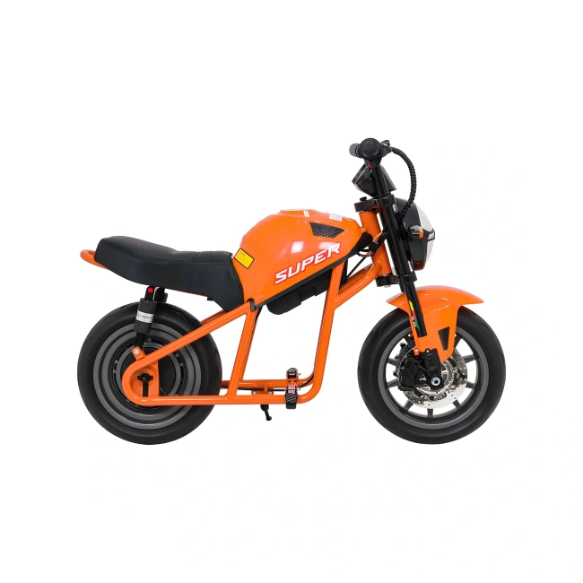 Motorek elektryczny dla dzieci 3, 4, 5 lat - Supermoto 300W - pomarańczowy