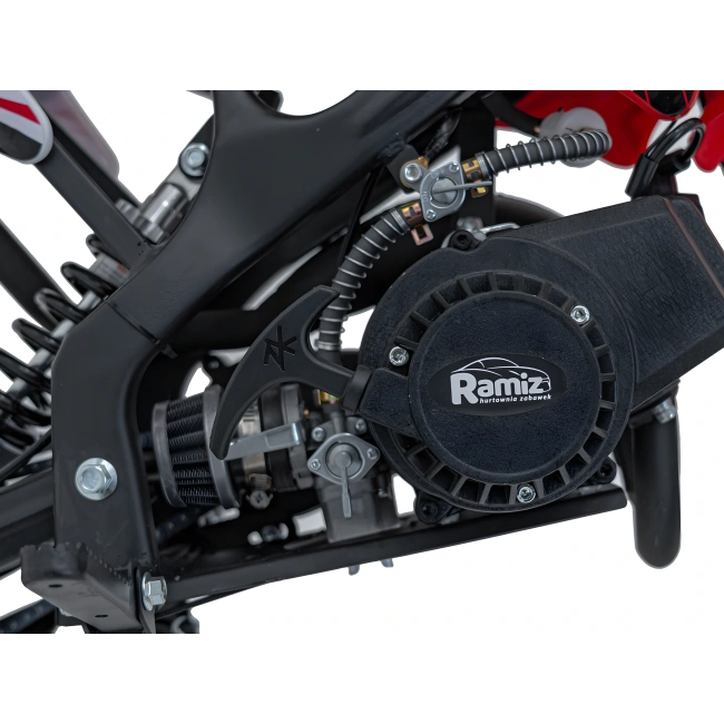 Mini cross spalinowy Storm 49cc - na kołach 10/10 - prędkość 40km/h - czerowny