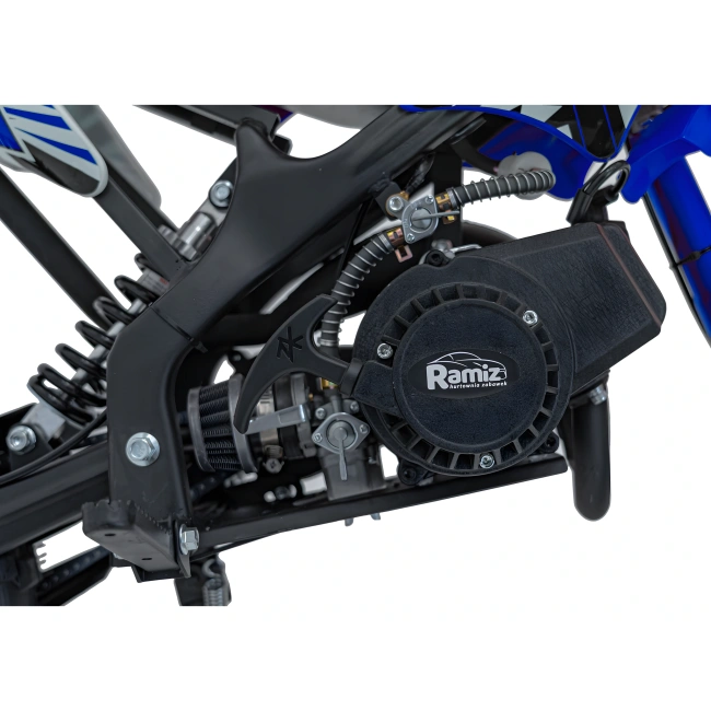 Mini cross spalinowy Storm 49cc - na kołach 10/10 - prędkość 40km/h - niebieski