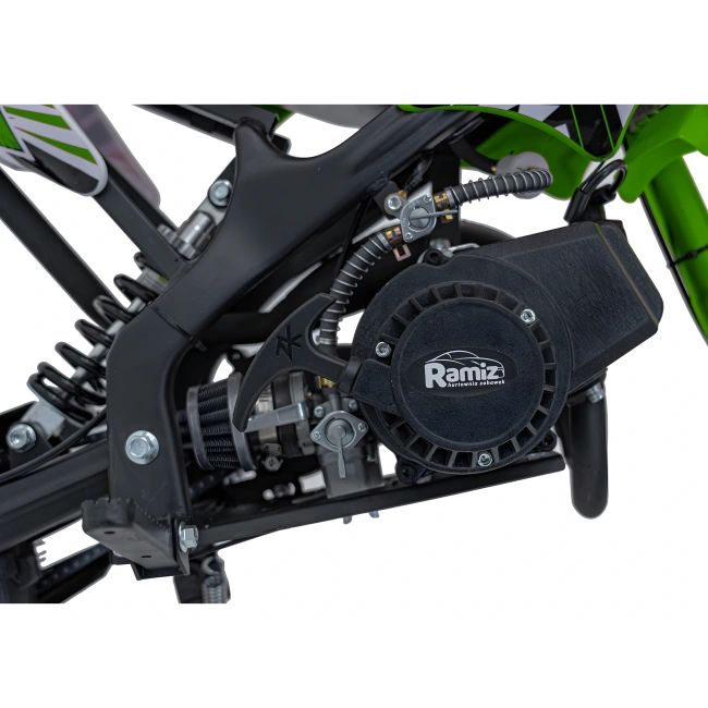 Mini cross spalinowy Storm 49cc - na kołach 10/10 - prędkość 40km/h - zielony