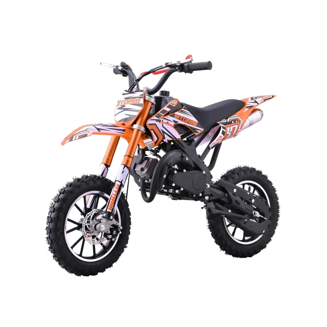Mini cross spalinowy dla dzieci  Storm 49cc - koła 10/10 - pomarańczowy