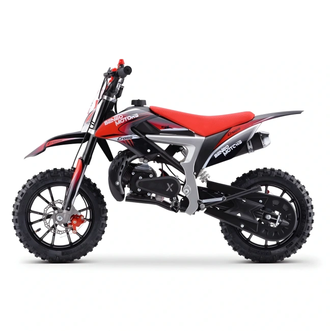 Mini cross spalinowy dla dzieci - Cross SX 50cc - koła 10/10 - czerwony