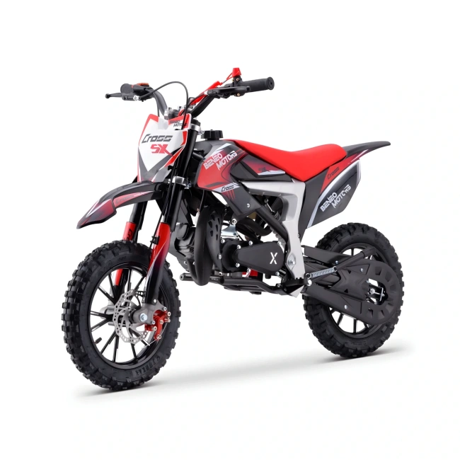 Mini cross spalinowy dla dzieci - Cross SX 50cc - koła 10/10 - czerwony