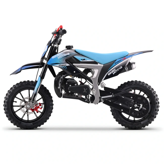 Mini cross spalinowy dla dzieci - Cross SX 50cc - niebieski