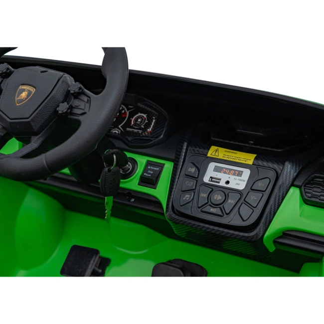 Autko na akumulator Lamborghini Revuelto XL STRONG - 200W - 15km/h - zielony