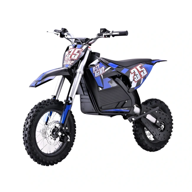 Mini cross elektryczny Pit Bike 36 1000W - koła 12/10 - niebieski