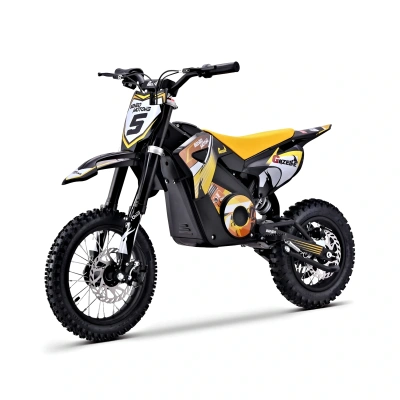 Mini cross pitbike elektryczny Gazelle 1000W - koła 12/10 - żółty