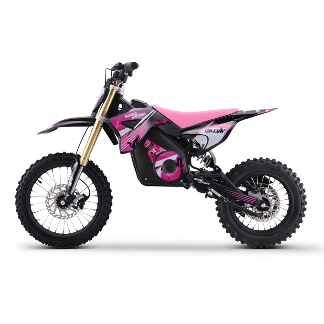 Mini cross elektryczny Falcon 1600W - koła 14/12 - prędkość 50km/h - różowy