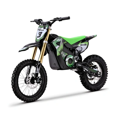 Mini cross elektryczny Falcon 1600W - koła 14/12 - prędkość max 50km/h - dla dzieci 7 lat+ - zielony