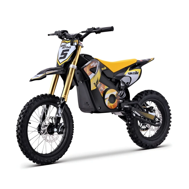 Mini cross elektryczny Falcon 1600W - koła 14/12 - żółty
