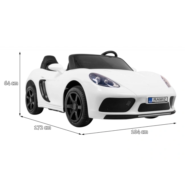 Dwuosobowe Autko elektryczne na akumulator Perfekta 180W - biały