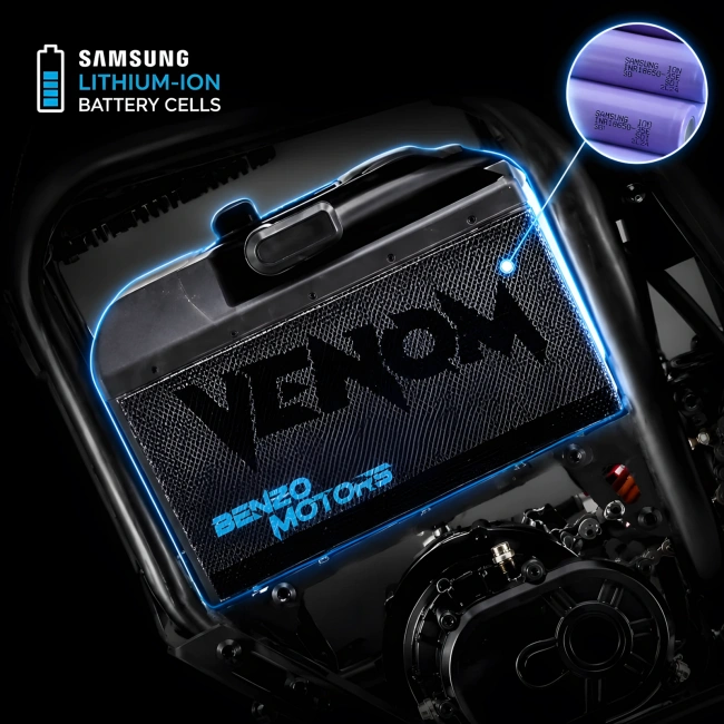Cross elektryczny - Venom  6500W - koła 17/14 - 80km/h - czerowny