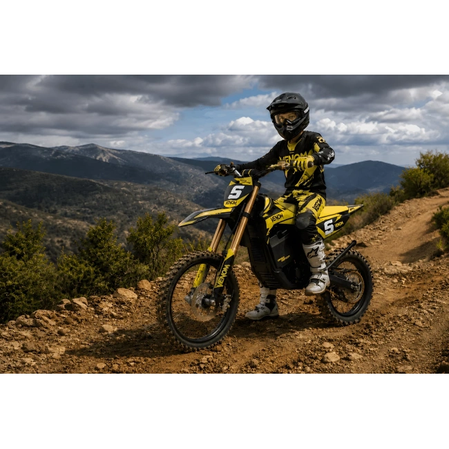 Cross elektryczny - Venom  6500W - koła 17/14 - 80km/h - żółty