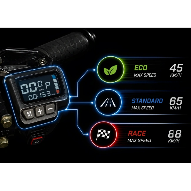 Cross elektryczny - Venom Plus 19/16 8000W - koła 19/16 - prędkość 88km/h -zielony